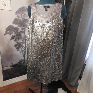 R&M RICHARDS retro sequin mini dress 8p